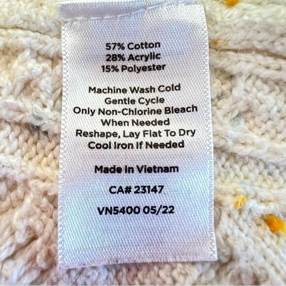 Talbots Petite Sweater Confetti Ivory Size Mp - Picture 5 of 6